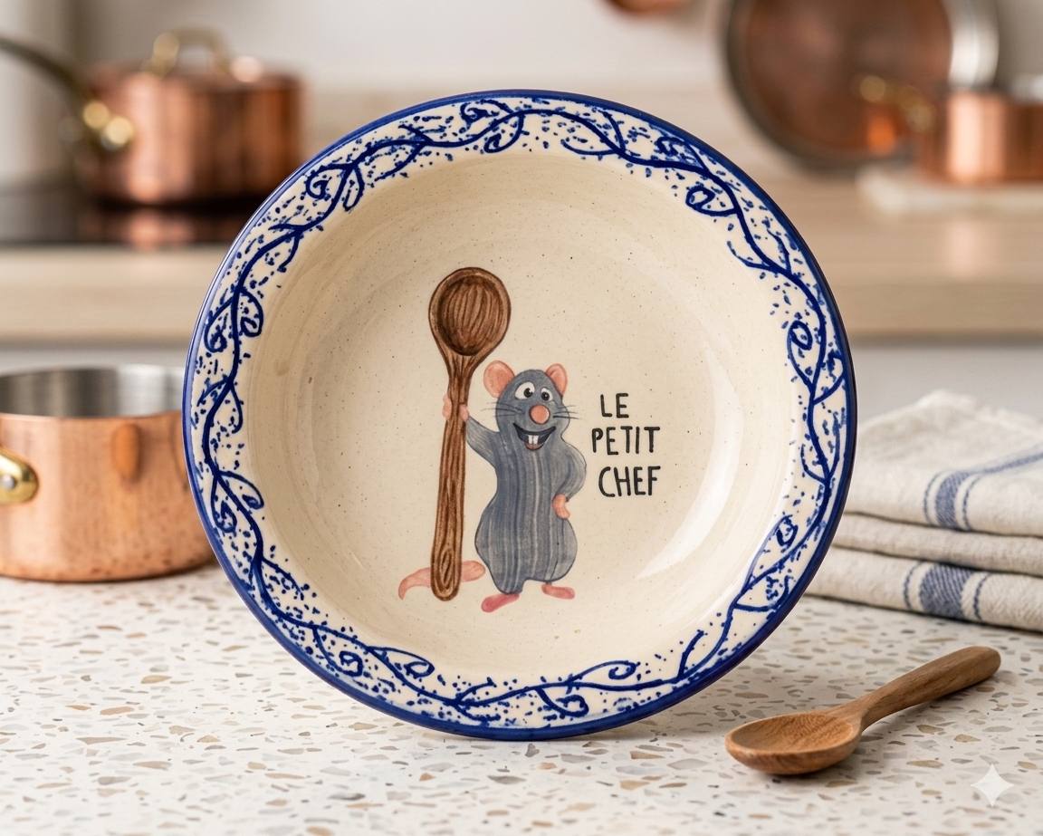 Ratatouille-inspired - Le Petit Chef "Hand-Painted Pasta Bowl"
