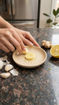 Artisanal Ceramic Ginger &amp; Garlic Grater Plate