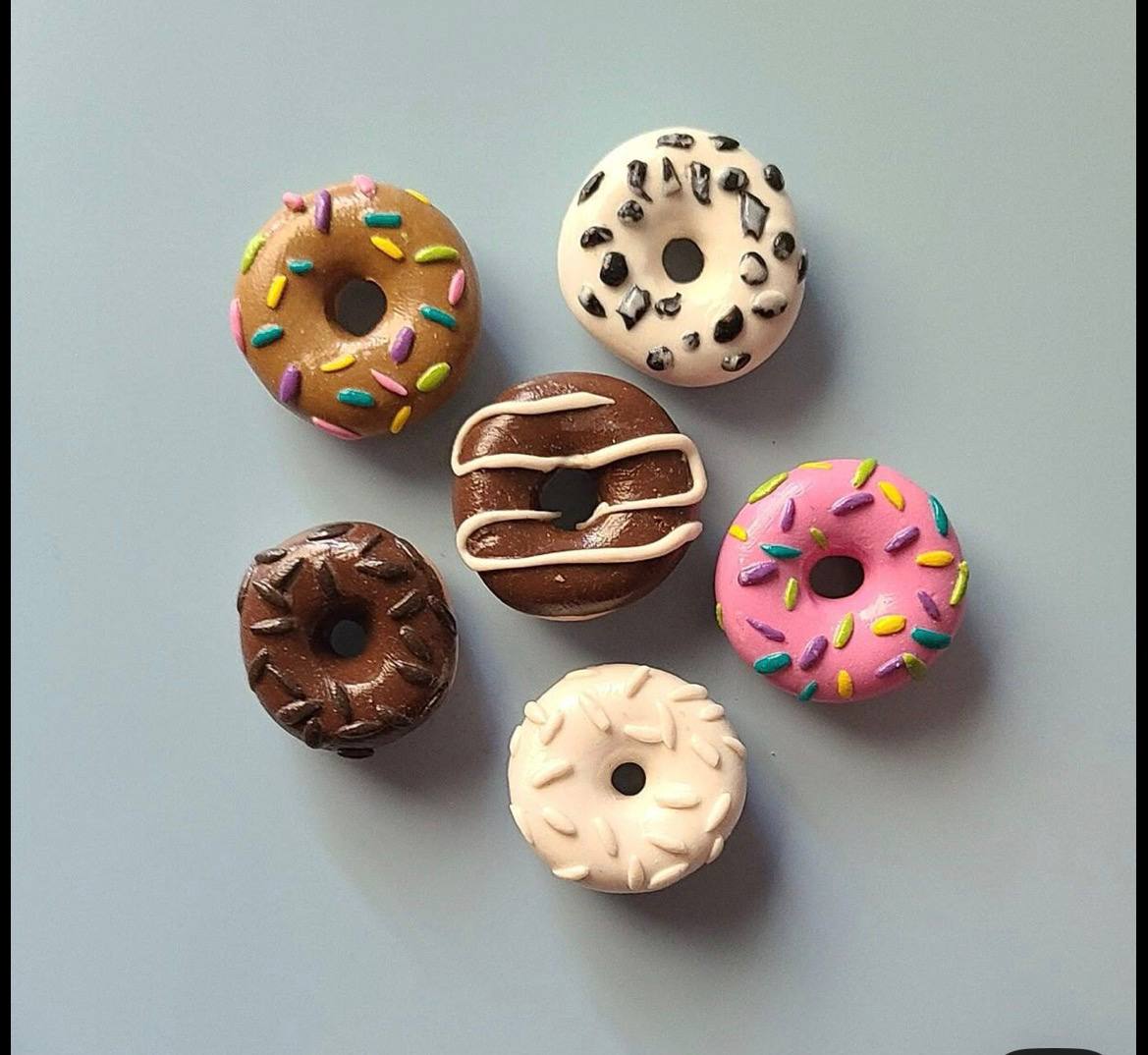 Mini Donut Fridge Magnets (Set of 5) 🍩