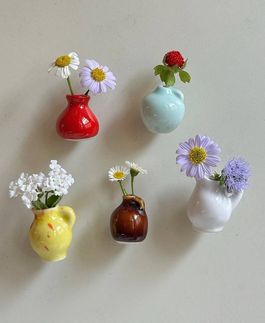 Mini Vase Floral Magnets (Set of 5)