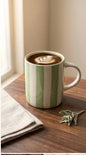 Sage Stripe Ceramic Mug