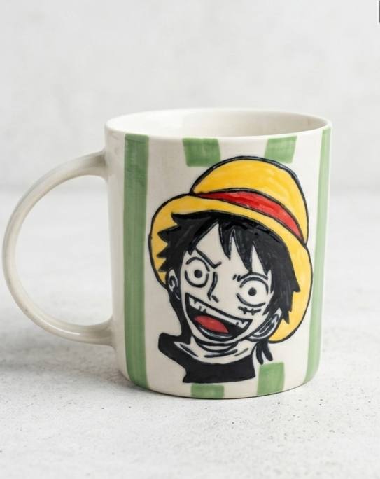 Luffy : The Straw Hat Captain Minimalist Ceramic Mug ⚓️