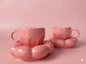 Bloom &amp; Brew: Petal-Soft Ceramic Cup and Saucer Set