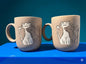 Serene Snuggle: Handcrafted Stone-Texture Cat Mugs